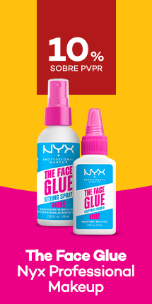 Fixadores de Maquilhagem Face Glue da marca NYX com destaque promocional de 10% sobre preço de Venda ao Público Recomendado